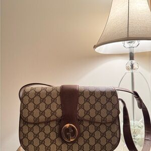 Gucci Brown Monogram Crossbody Bag